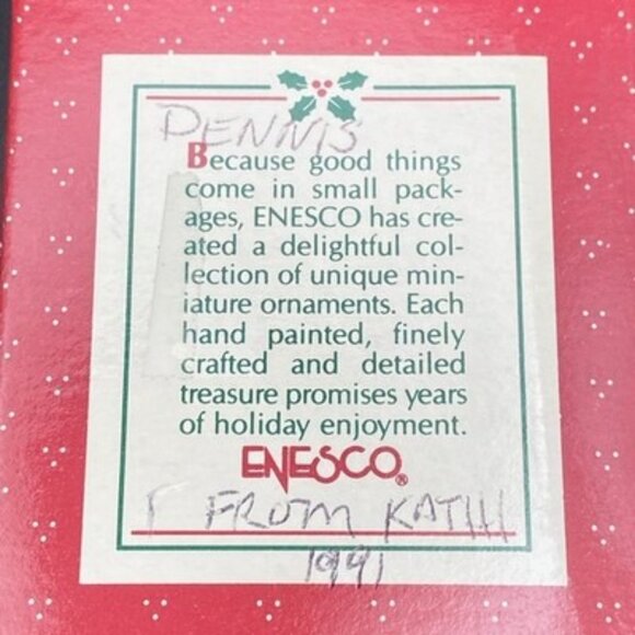 Enesco Merry Marchers Ornament Soldier Train 1989 Small Wonders w/Box Vintage - Picture 3 of 7